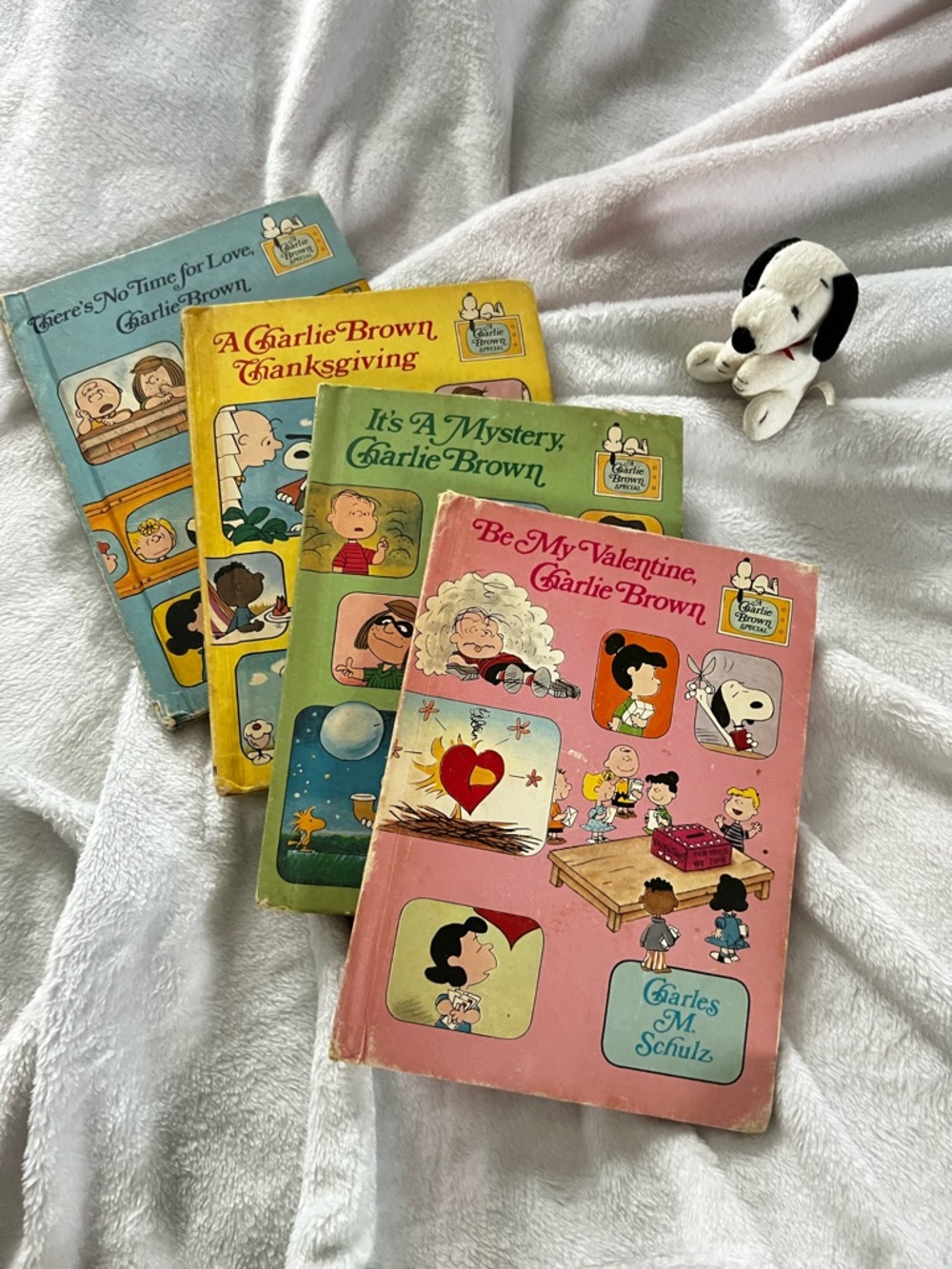 Vintage 1970s Peanuts Charlie Brown Hardcover Book Bundle (4), 2 First Printings